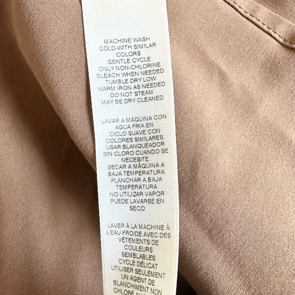 Chicos Size One Brown Button Up Long Sleeve Shirt - Picture 7 of 8